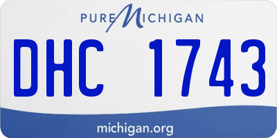 MI license plate DHC1743