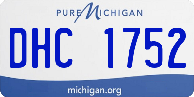 MI license plate DHC1752