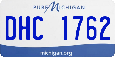 MI license plate DHC1762