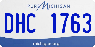 MI license plate DHC1763