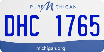 MI license plate DHC1765