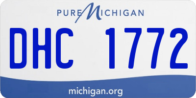 MI license plate DHC1772