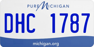MI license plate DHC1787