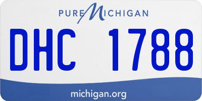 MI license plate DHC1788