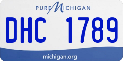 MI license plate DHC1789