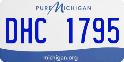 MI license plate DHC1795