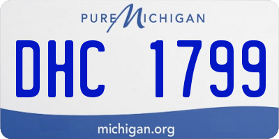 MI license plate DHC1799