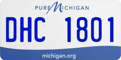 MI license plate DHC1801