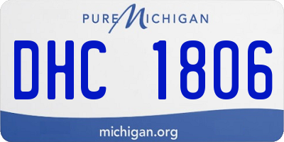 MI license plate DHC1806