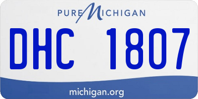MI license plate DHC1807