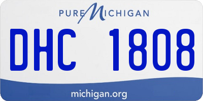 MI license plate DHC1808