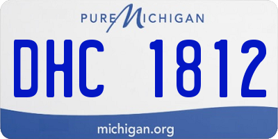 MI license plate DHC1812
