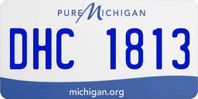 MI license plate DHC1813