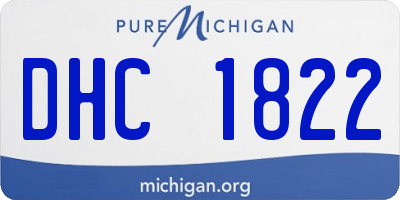 MI license plate DHC1822