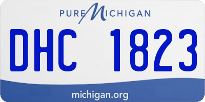 MI license plate DHC1823