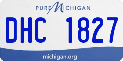MI license plate DHC1827