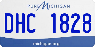 MI license plate DHC1828