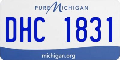 MI license plate DHC1831