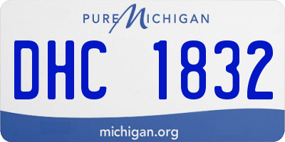 MI license plate DHC1832