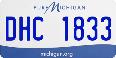 MI license plate DHC1833