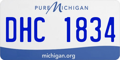 MI license plate DHC1834