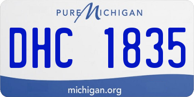 MI license plate DHC1835