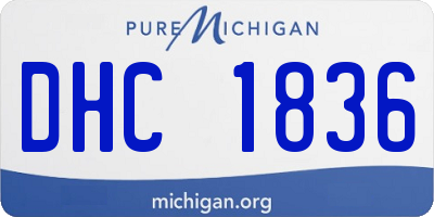 MI license plate DHC1836