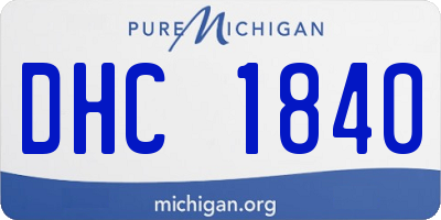 MI license plate DHC1840