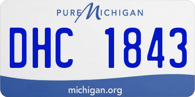MI license plate DHC1843