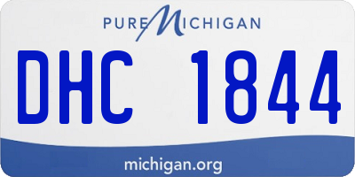 MI license plate DHC1844
