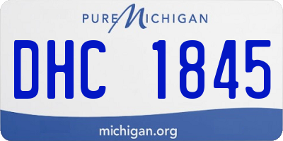 MI license plate DHC1845