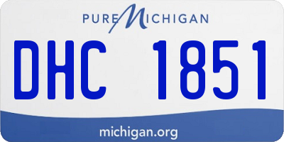 MI license plate DHC1851