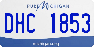 MI license plate DHC1853