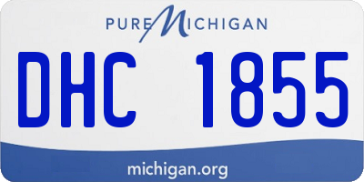MI license plate DHC1855