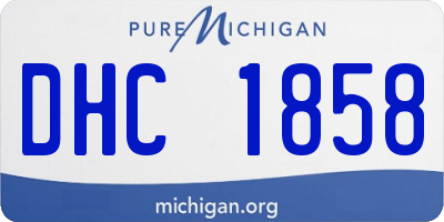 MI license plate DHC1858