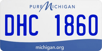MI license plate DHC1860