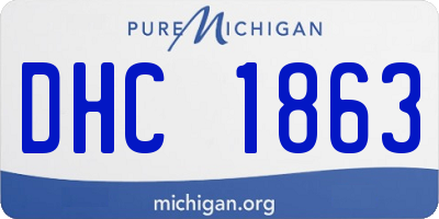 MI license plate DHC1863