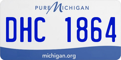 MI license plate DHC1864