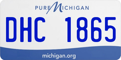 MI license plate DHC1865