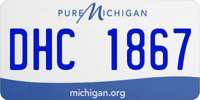 MI license plate DHC1867