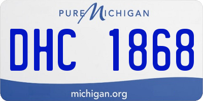 MI license plate DHC1868
