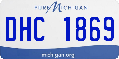 MI license plate DHC1869