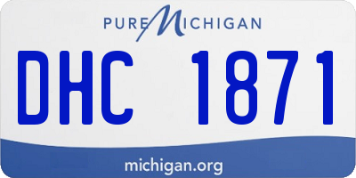 MI license plate DHC1871