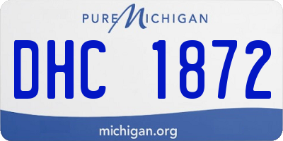 MI license plate DHC1872
