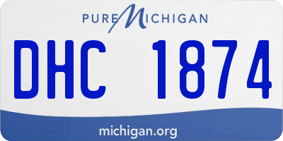 MI license plate DHC1874