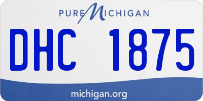 MI license plate DHC1875