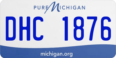 MI license plate DHC1876
