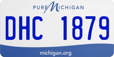 MI license plate DHC1879