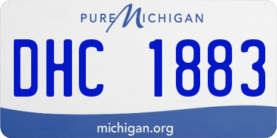 MI license plate DHC1883