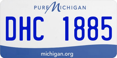 MI license plate DHC1885